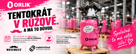 Kompresory ORLÍK ORIGINAL tentokrát v růžové. A má to důvod!