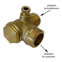 Ventil zpětný vnější 3/4"xvnější 1/2"