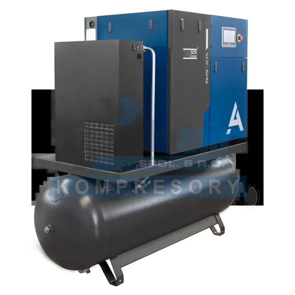 Šroubový kompresor APM Maxi, příkon 15 kW, tlak 10 bar, sestava TD, vzdušník 500 litrů