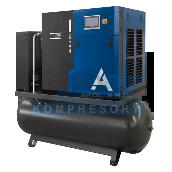 Šroubový kompresor APM Maxi, příkon 11 kW, tlak 10 bar, sestava TD, vzdušník 270 litrů