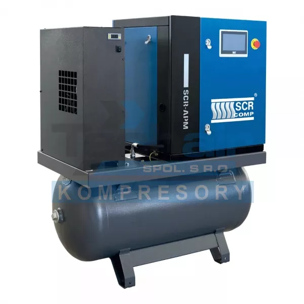 Šroubový kompresor APM Mini, příkon 5,8 kW, tlak 10 bar, sestava TD, vzdušník 200 litrů